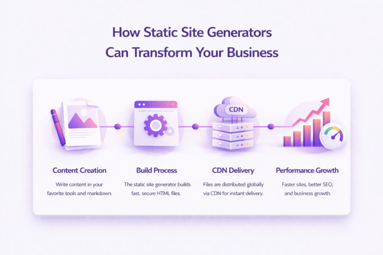 Static site generator process.