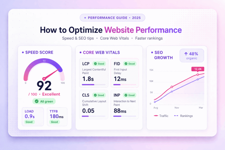 Website performance metrics chart.