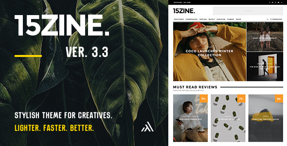 Magazine theme advertisement.