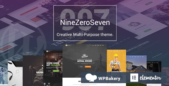 Website theme collage display.