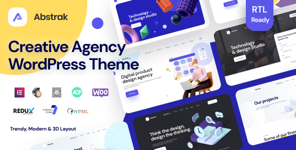 Creative agency theme preview.
