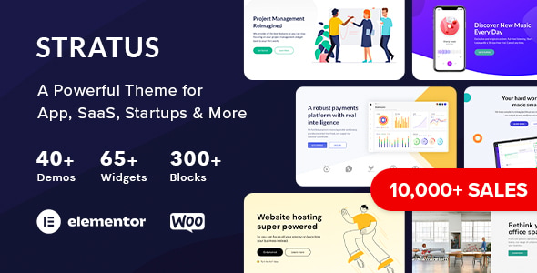 Stratus theme promotional banner.
