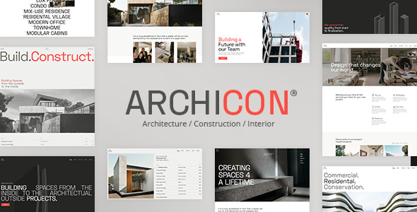 ARCHICON website templates collage.
