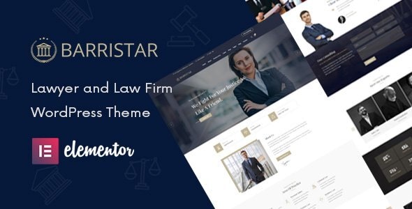 Lawyer WordPress theme preview.
