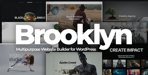 Brooklyn WordPress builder promo.