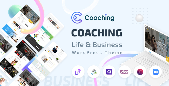 Coaching WordPress theme display.
