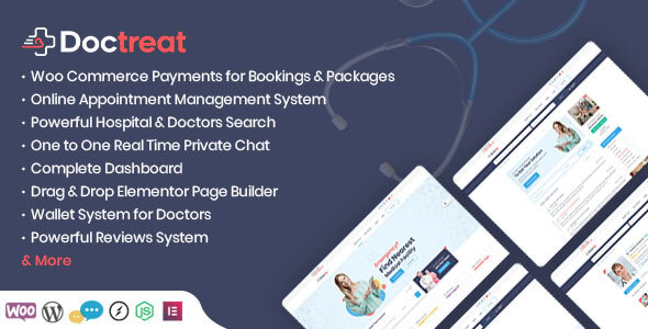 Doctreat features overview graphic.