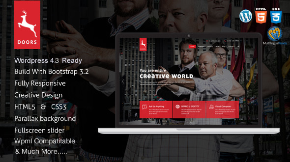 Laptop displaying creative website.