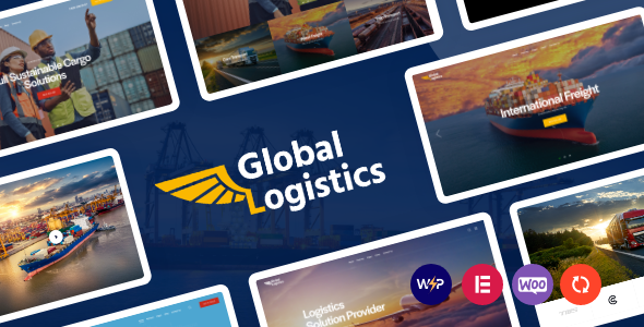 Global Logistics website previews.