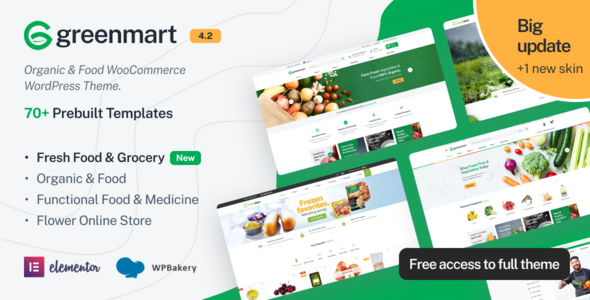 Greenmart theme promotion banner.
