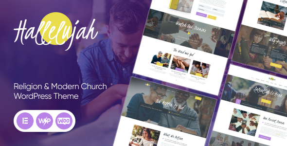 Church theme website previews.