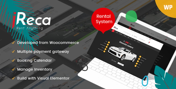 Car rental website interface design.