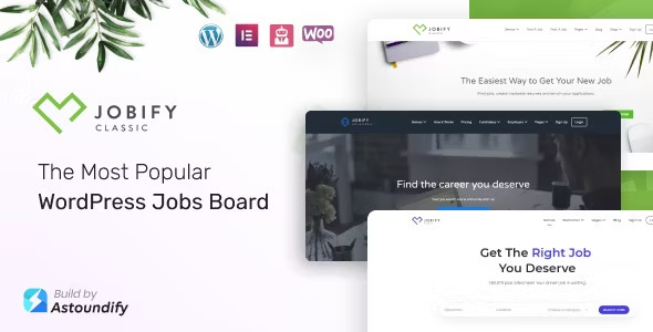 Jobify WordPress jobs board promo.