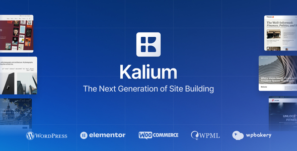 Kalium site building software banner.
