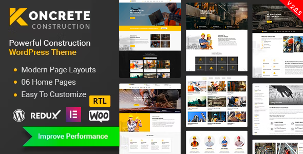 Construction theme preview grid.
