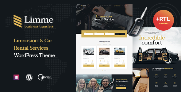 Car rental service website theme.