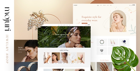 Jewelry shop website previews.