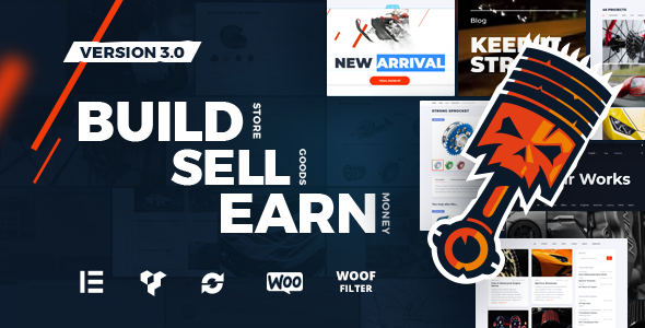"Build Sell Earn" graphic design.