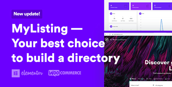 MyListing directory builder promo.
