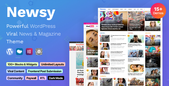Newsy WordPress theme preview.