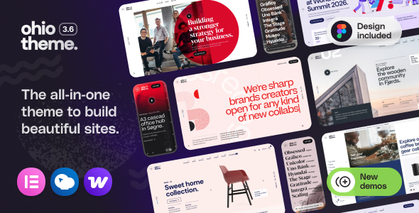 Website theme advertisement collage.