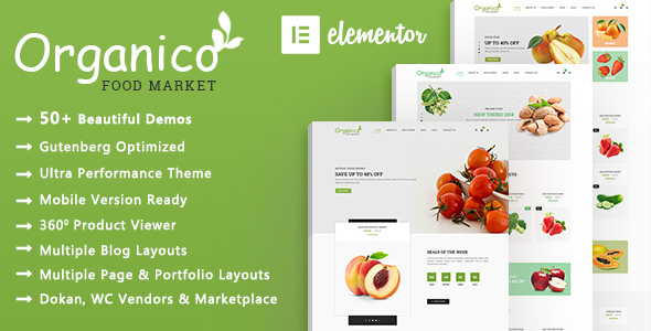 Organico food market themes.