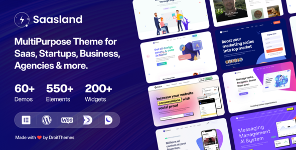 Saasland theme advertisement banner.