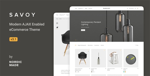 Savoy eCommerce theme preview.