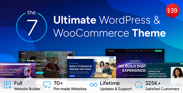 WordPress theme promotion banner.